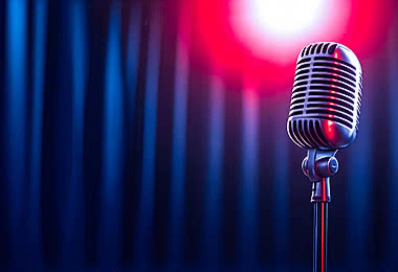 A vintage microphone ready for a night of music